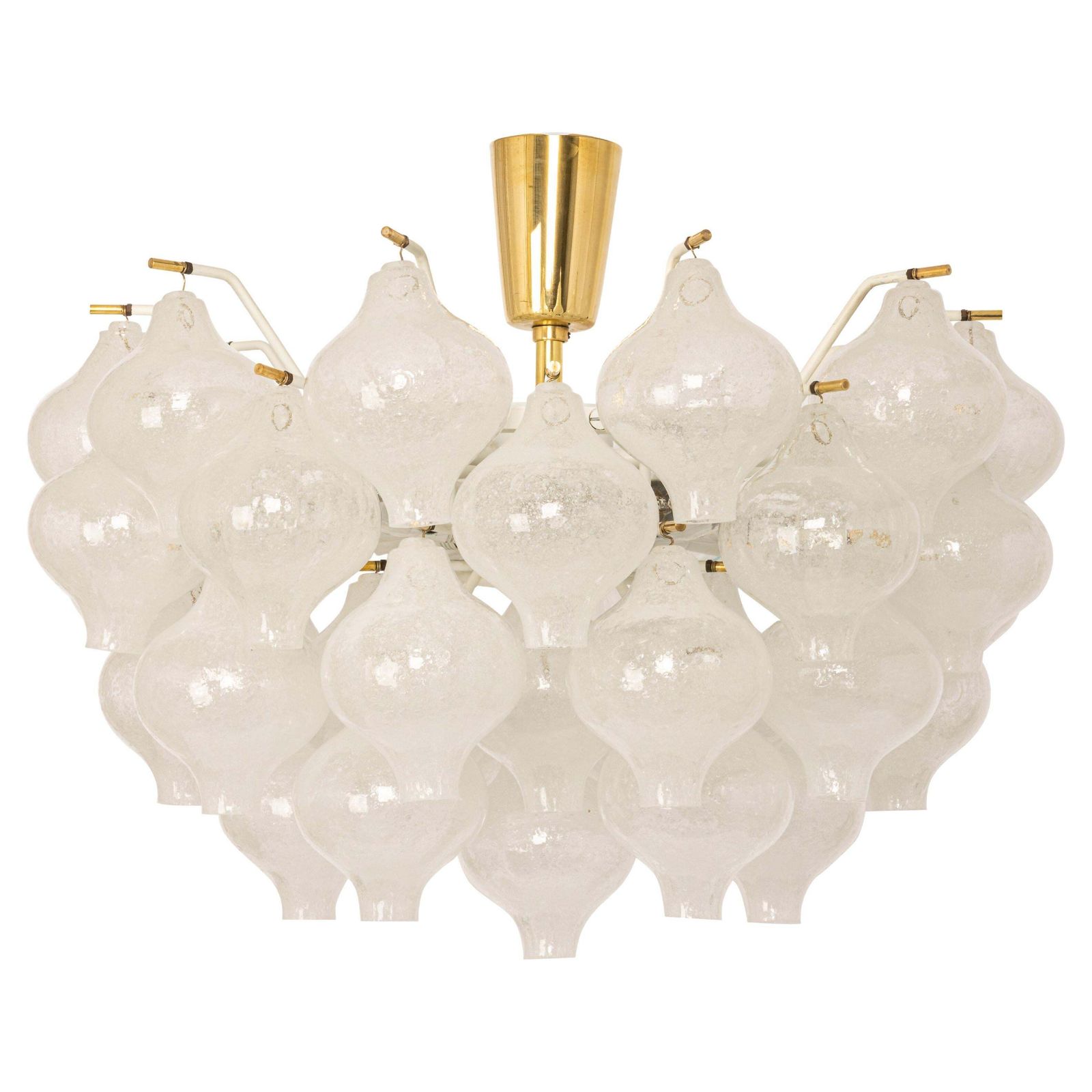 1 Of 6 Large Tulipan Glass Flush Mount / Chandelier By Kalmar, Austria, 1960s photo furniture