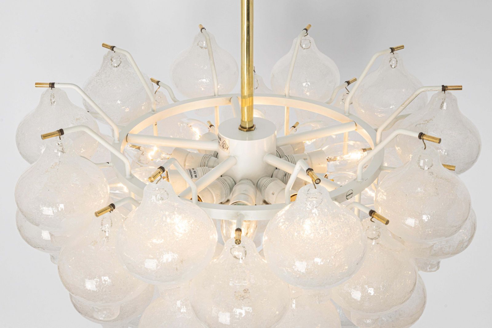 1 Of 6 Large Tulipan Glass Flush Mount / Chandelier By Kalmar, Austria, 1960s photo vinterior
