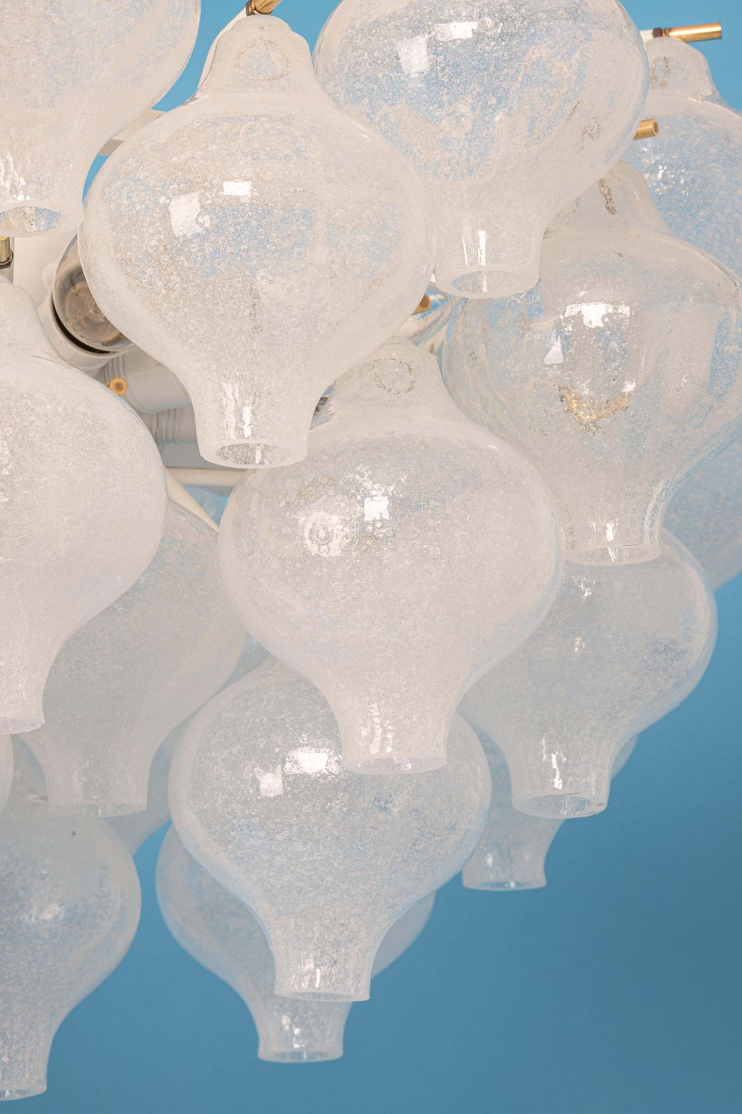 photo vinterior 1 Of 6 Large Tulipan Glass Flush Mount / Chandelier By Kalmar, Austria, 1960s