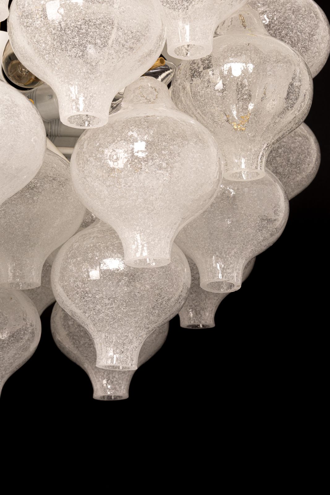 photo buy 1 Of 6 Large Tulipan Glass Flush Mount / Chandelier By Kalmar, Austria, 1960s