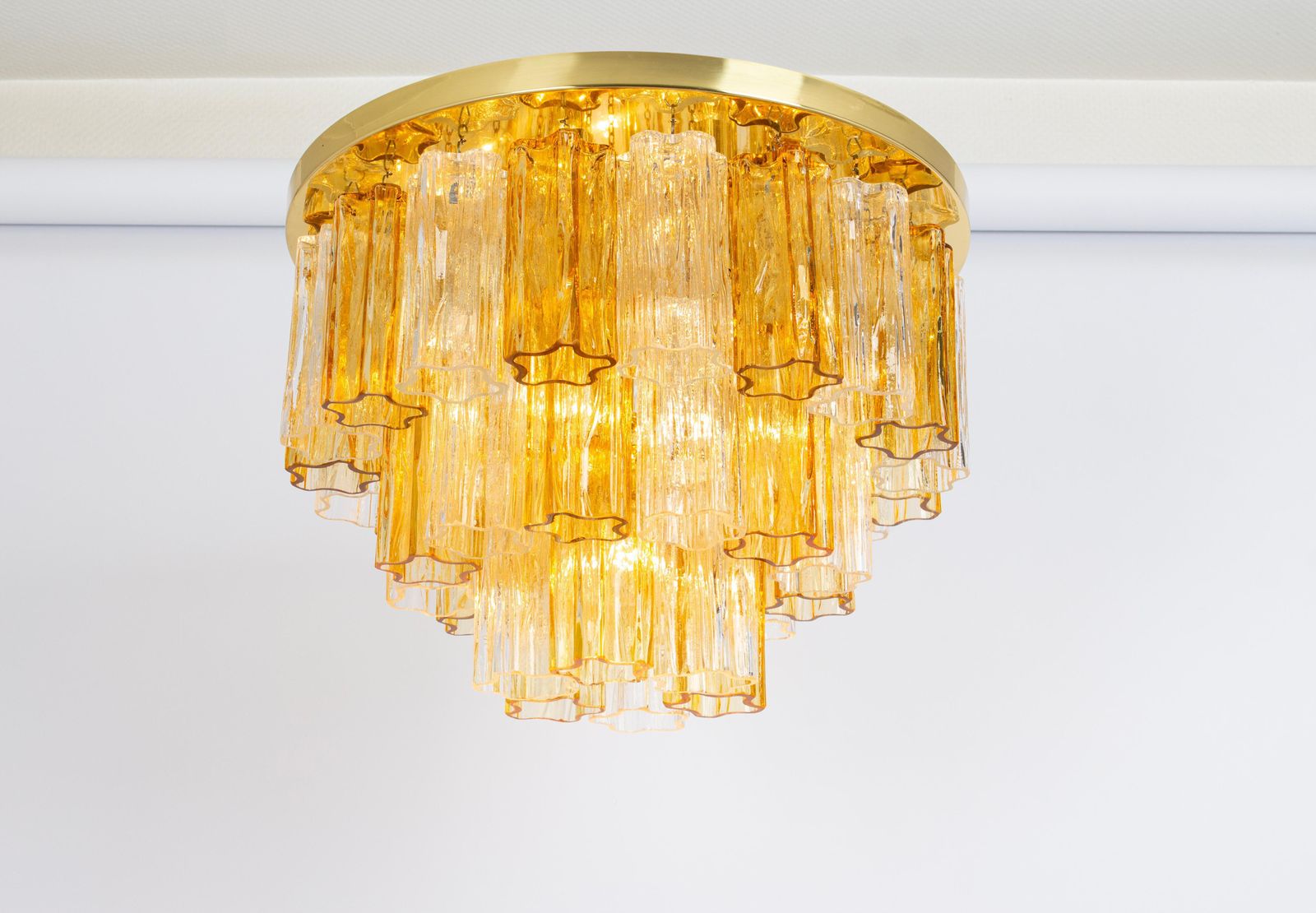 1 Of 3 Tronchi Murano Glass Flush Mount Light Kalmar, Austria, 1960s photo furniture