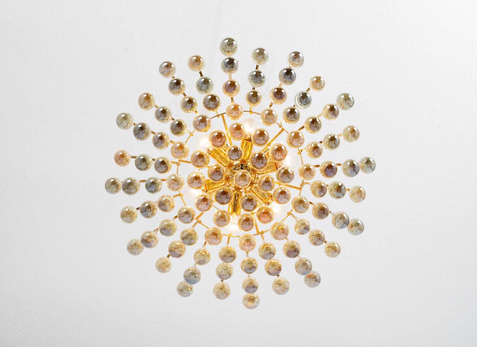 1 Of 2 Large Murano Glass Tear Drop Chandelier, Christoph Palme, Germany, 1970s photo 2751.0