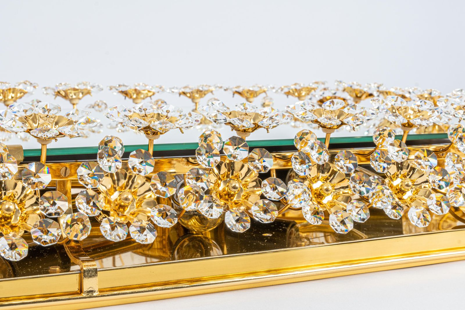 Spectacular Backlit Mirror Gilded Brass And Crystal Glass By Palwa, Germany photo 3267.0