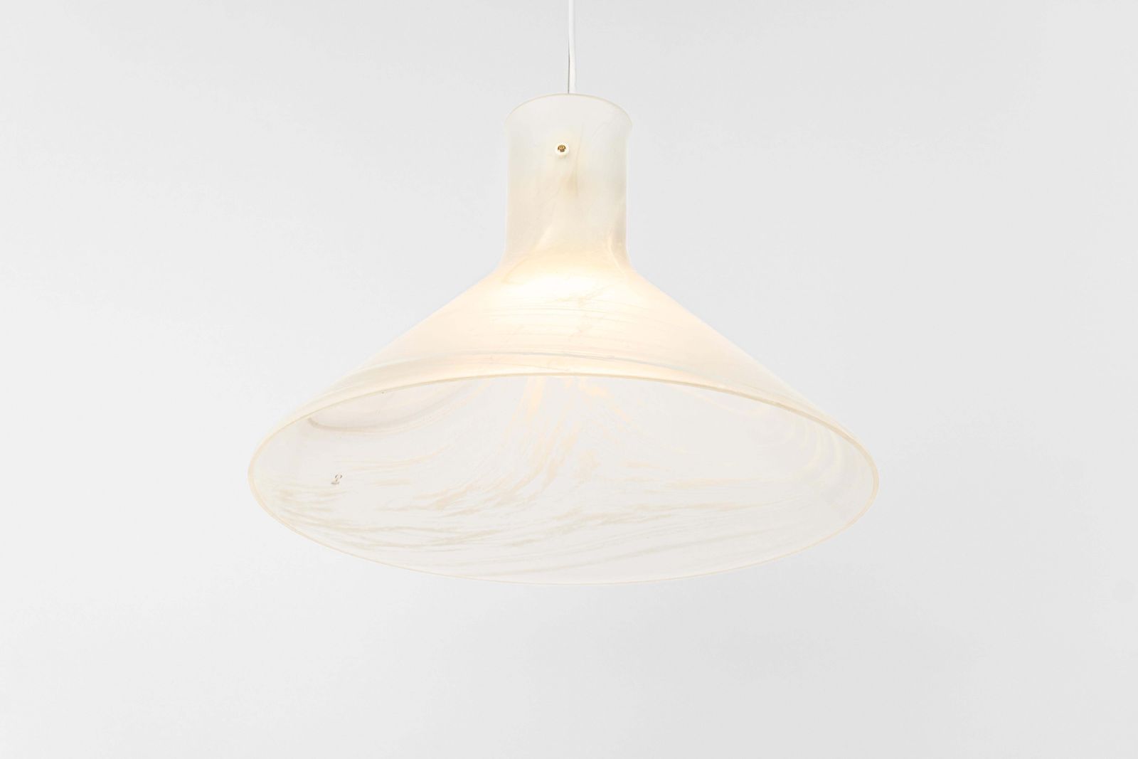 photo for sale 1 Of 2 Large Glass Pendant Light By Peill & Putzler, Germany, 1970s