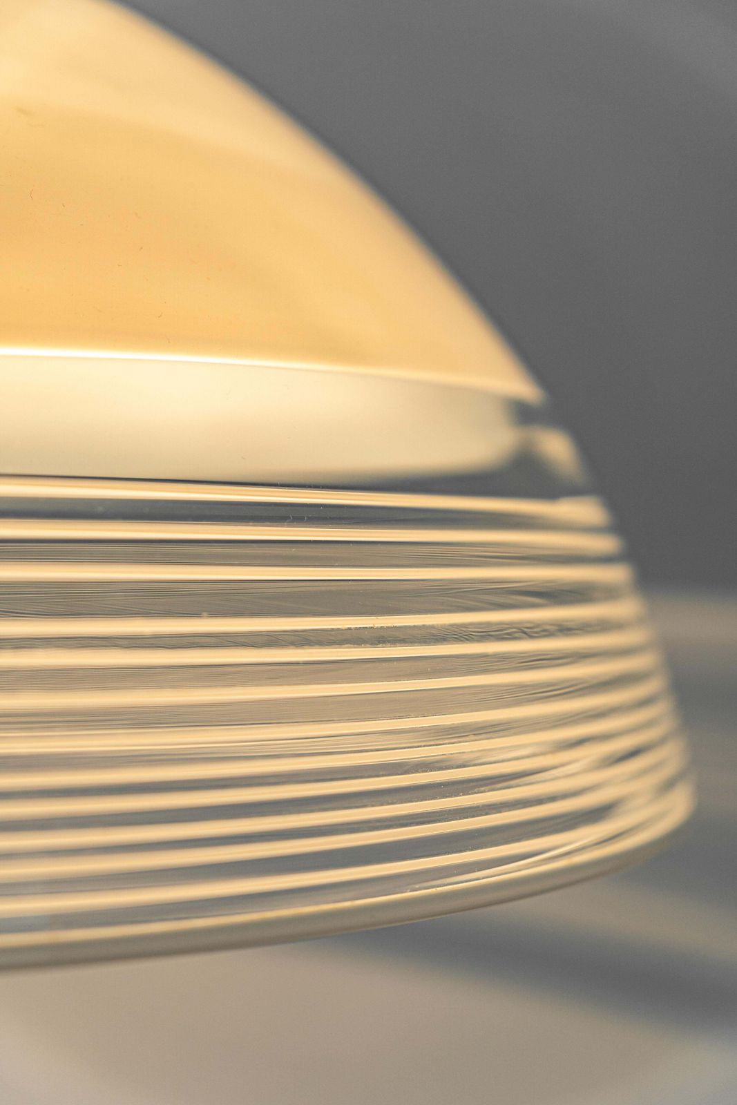 Wonderful White Glass Pendant Light, Vetri Murano, Italy, 1970s photo buy