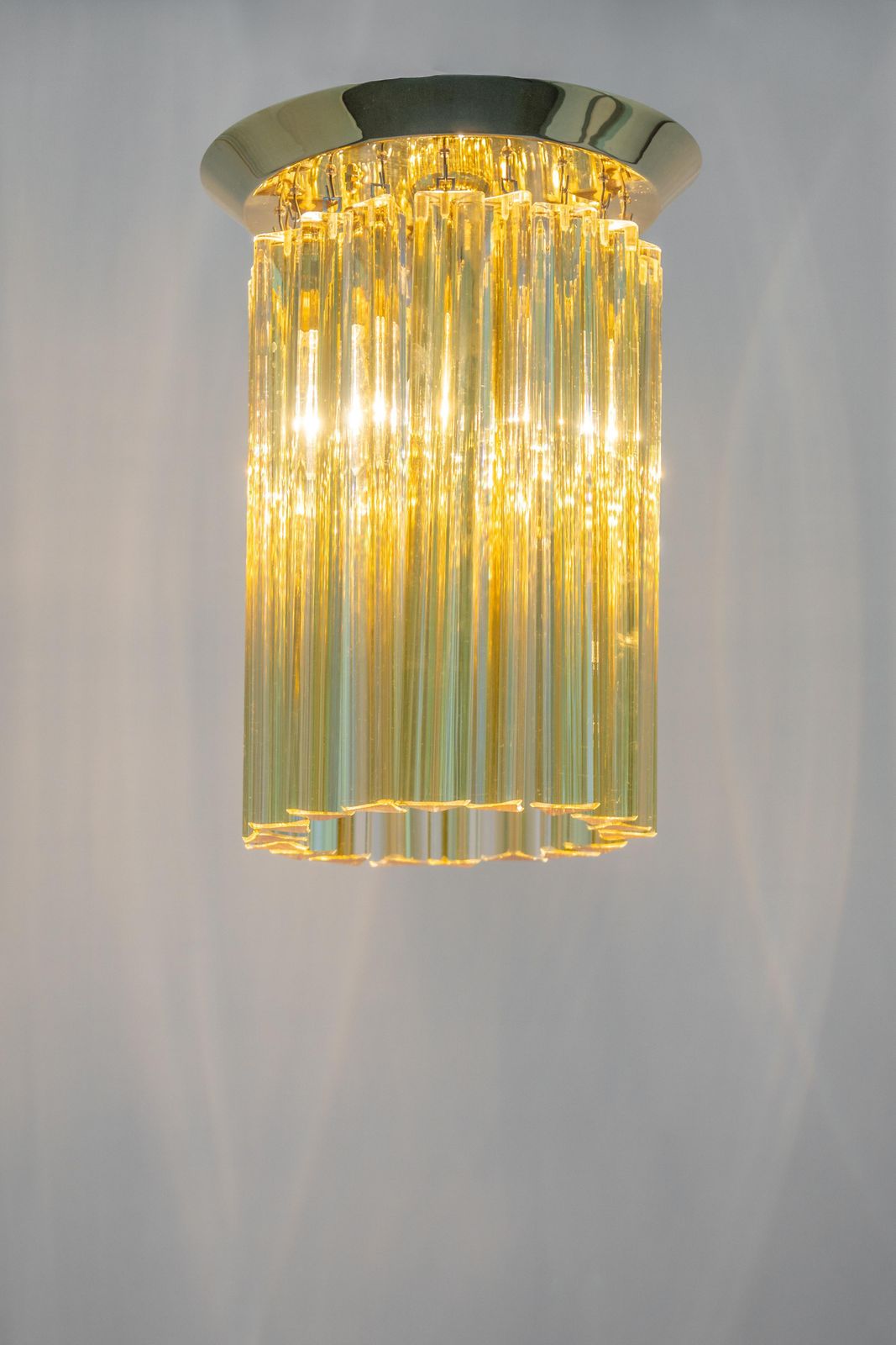 Petite Murano Glass Flush Mount Light Design Venini For Kalmar, Austria, 1970s photo for sale