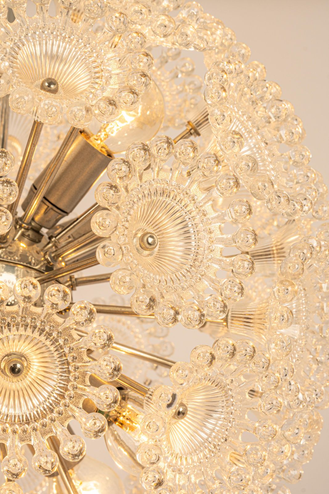 photo furniture 1 Of 2 Stunning Floral Chrome Sputnik Chandelier, Germany, 1960s