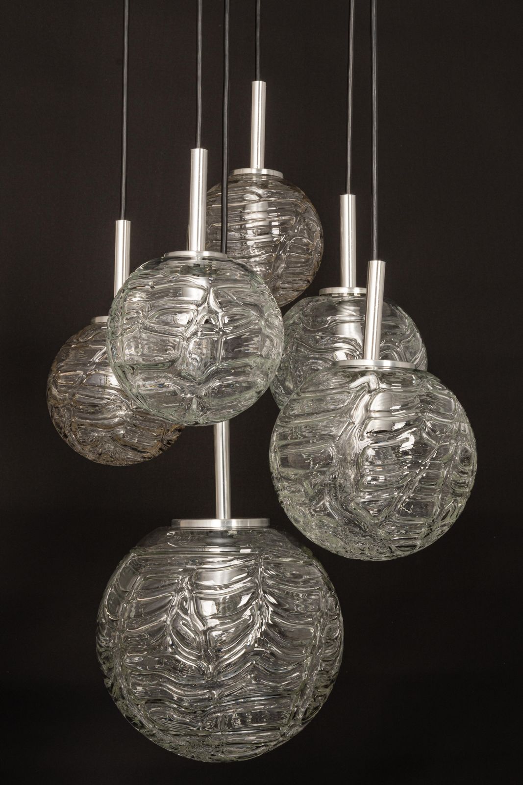 Large Designer Cascading Chandelier Murano Glass By Doria, Germany, 1970s photo vinterior