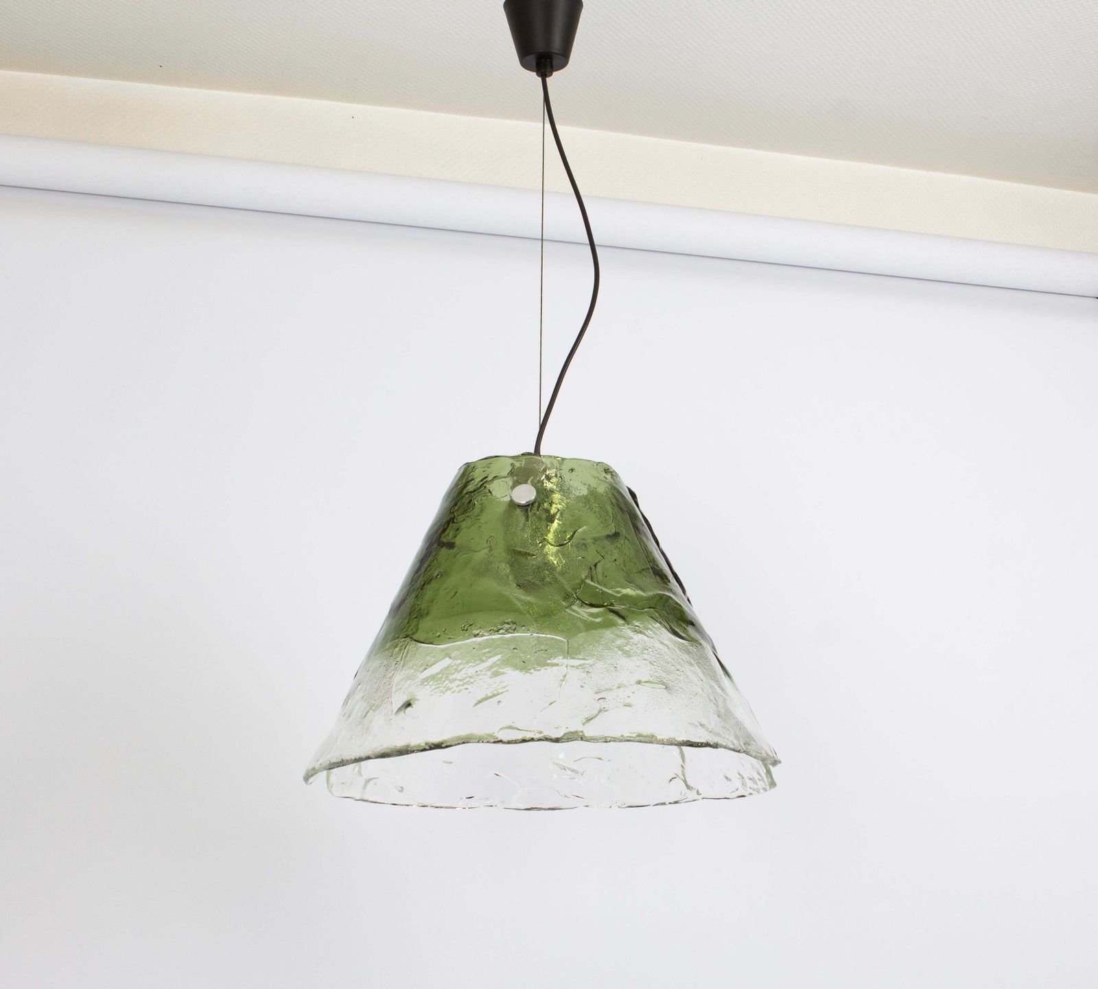 Stunning Green Murano Pendant Light In Style Of Carlo Nason By Kalmar, 1970s photo vintage