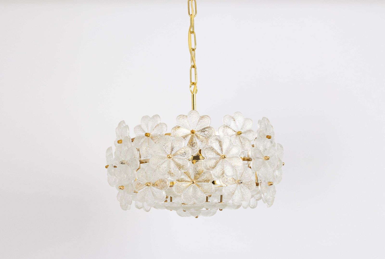1 Of 2 Stunning Petite Murano Glass Chandelier By Ernst Palme, Germany, 1970s photo furniture