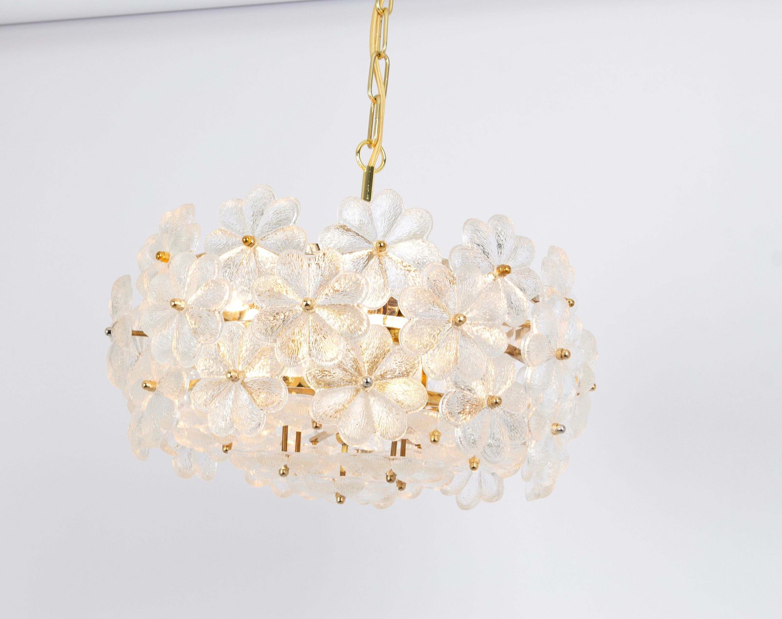 1 Of 2 Stunning Petite Murano Glass Chandelier By Ernst Palme, Germany, 1970s photo 1891.0