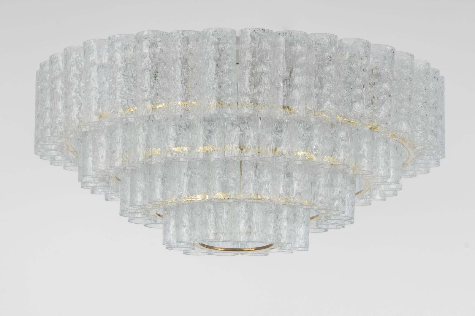 Large Mid Century Doria Chandelier Ice Glass, 1960s, Germany photo furniture