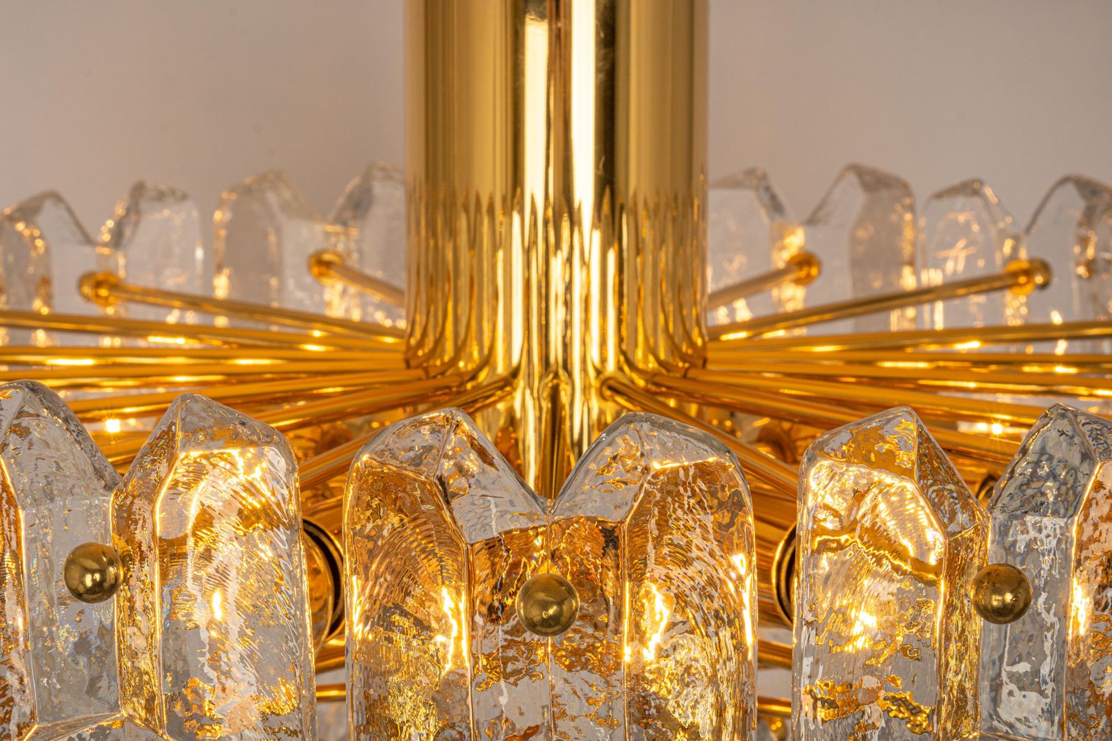 photo furniture 1 Of 2 Stunning Brass Murano Glass Light Fixture Palazzo, Kalmar, Austria, 1970s