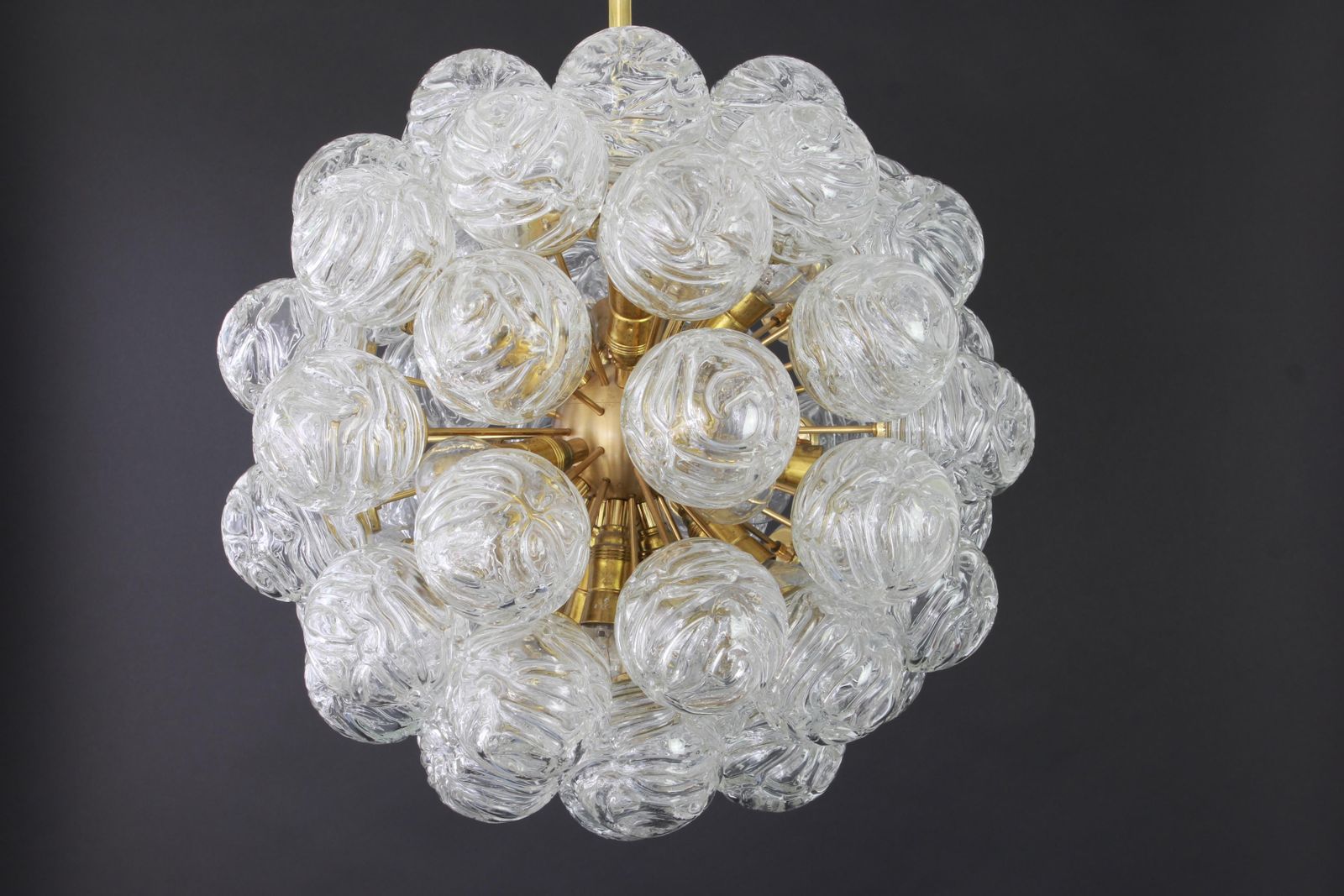 Spectacular Sputnik Chandelier With Snow Glass Balls, Doria, Germany, 1970s photo buy