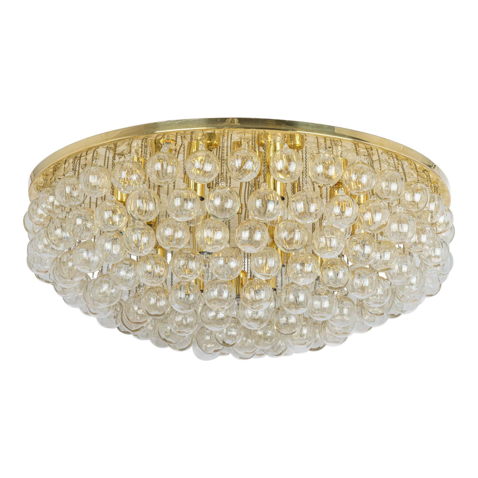1 Of 2 Extra Large Murano Glass Chandelier, Christoph Palme, Germany, 1970s