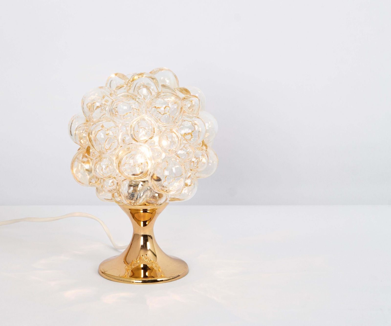 1 Of 6 Petite Amber Bubble Glass Table Lamps, Germany, 1970s photo buy