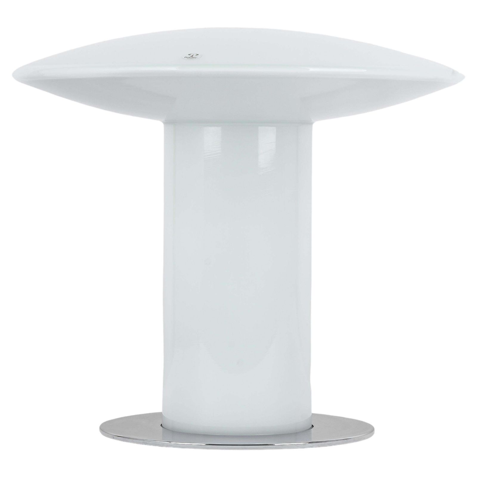 1 Of 2 Wonderful Glass Mushroom Table Lamp By Peill & Putzler, Germany, 1970s