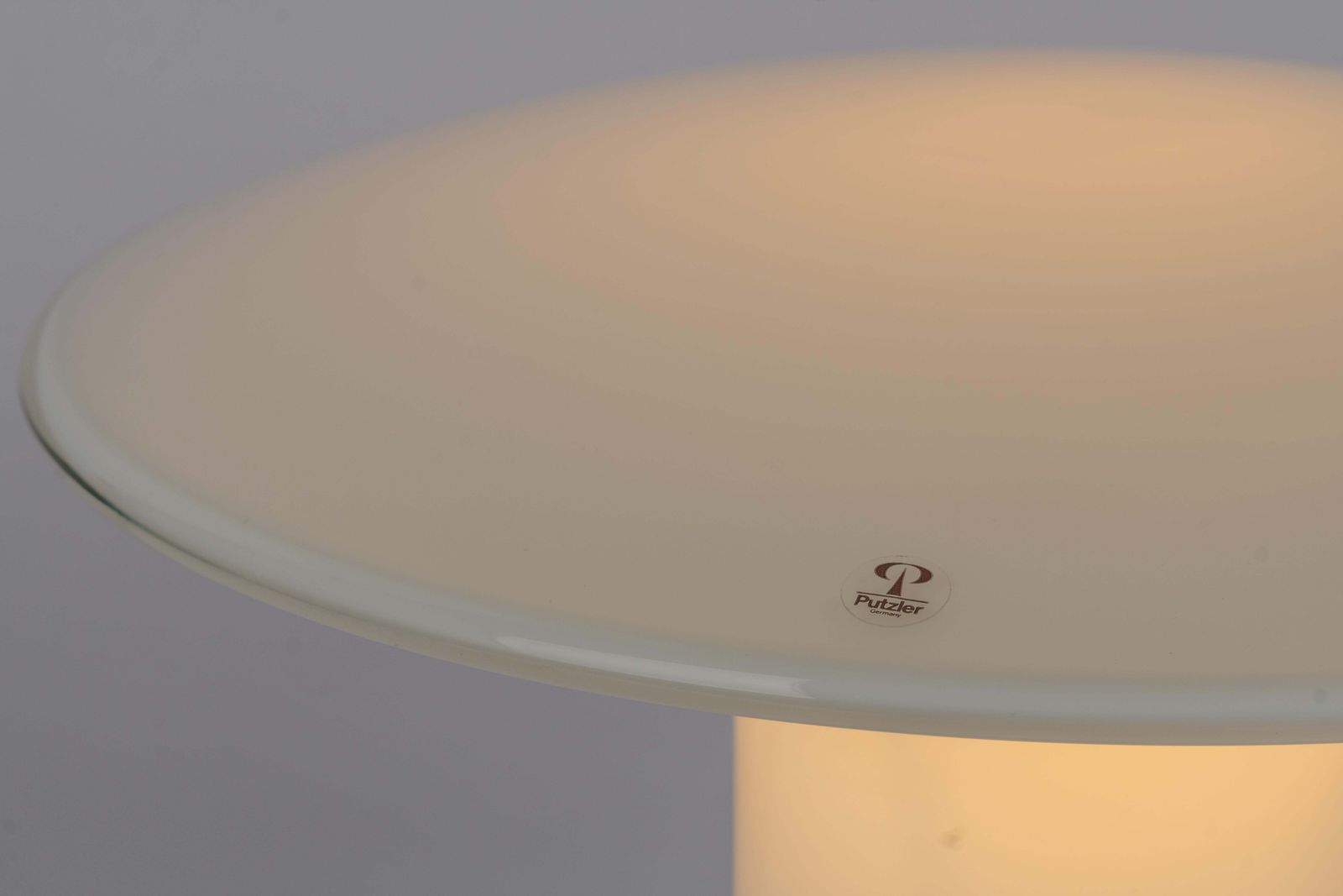 photo furniture 1 Of 2 Wonderful Glass Mushroom Table Lamp By Peill & Putzler, Germany, 1970s