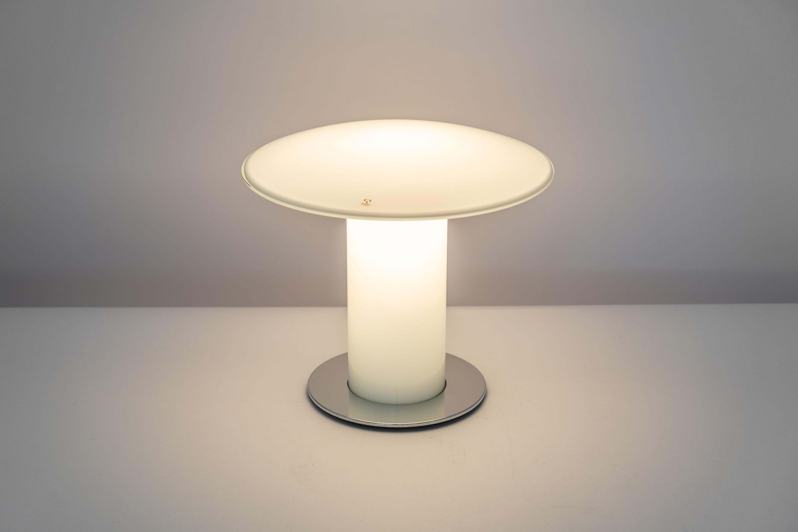 Lighting 1 Of 2 Wonderful Glass Mushroom Table Lamp By Peill & Putzler, Germany, 1970s photo