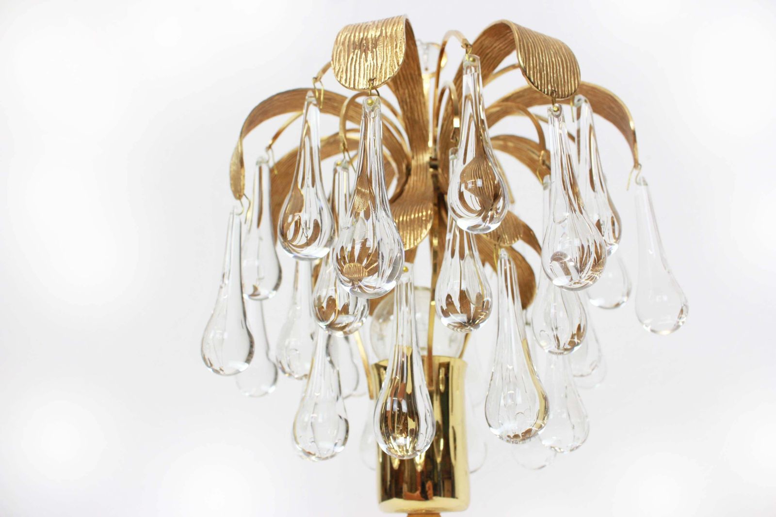 Pair Of Murano Glass Tear Drop Table Lamps By Palwa, Germany, 1960s photo furniture