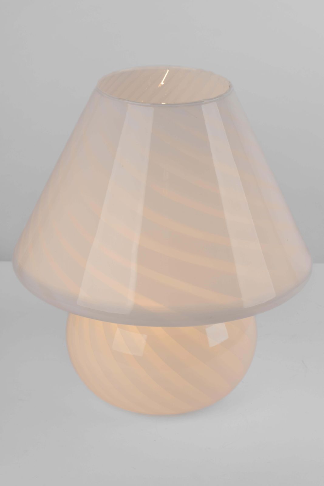 Wonderful Glass Mushroom Table Lamps By Peill & Putzler, Germany, 1970s photo vinterior