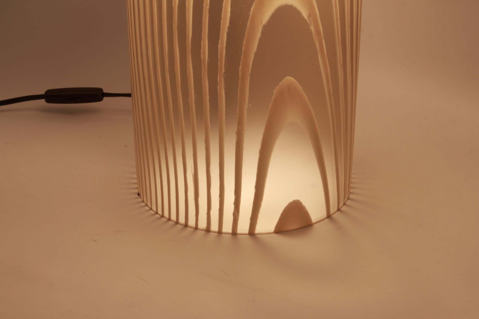 1 Of 2 Wonderful Glass Mushroom Table Lamps By Peill & Putzler, Germany, 1970s photo for sale