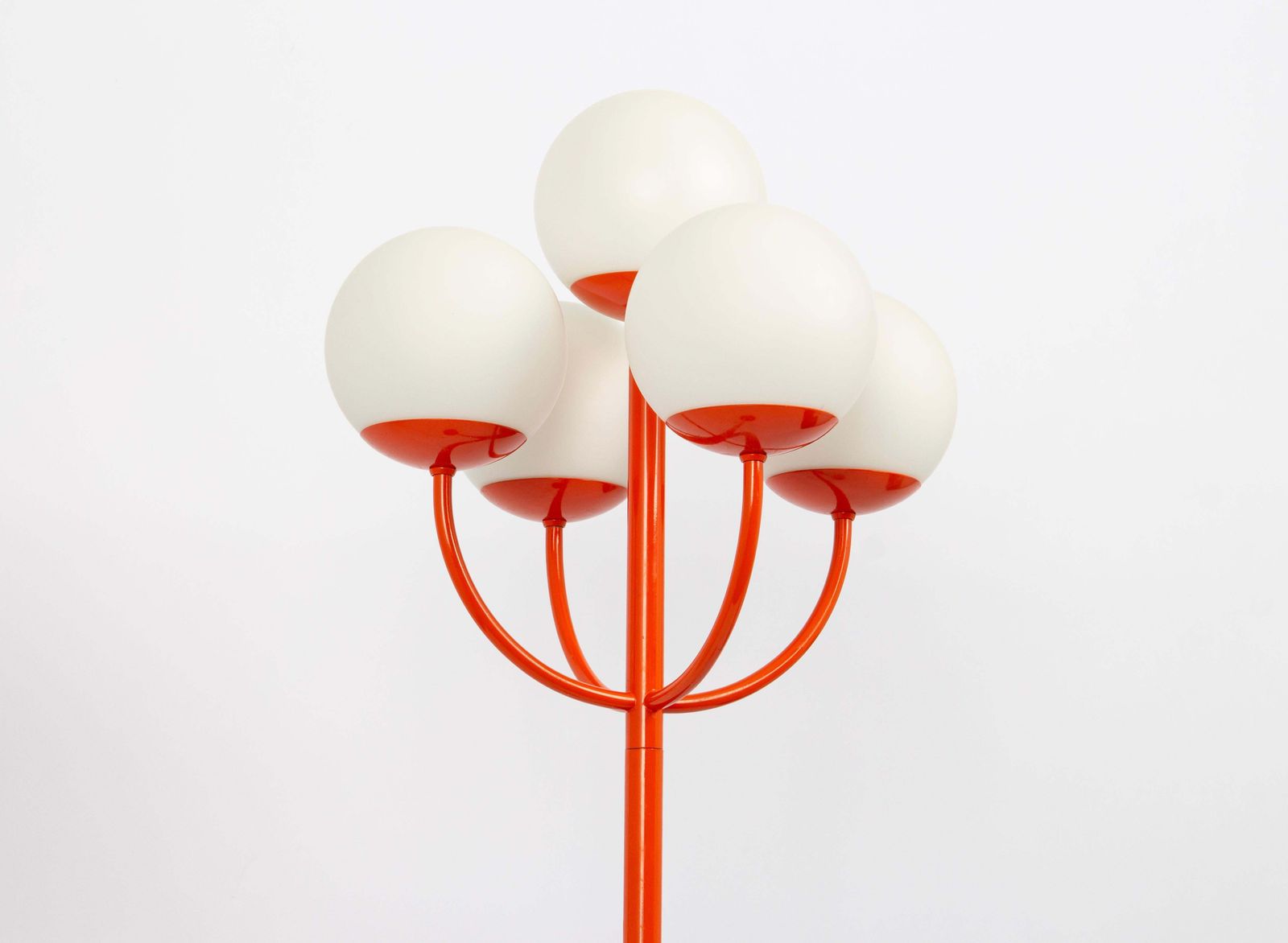 Stunning Large Orange Floor Lamp By Kaiser, Germany, 1970s photo Lighting