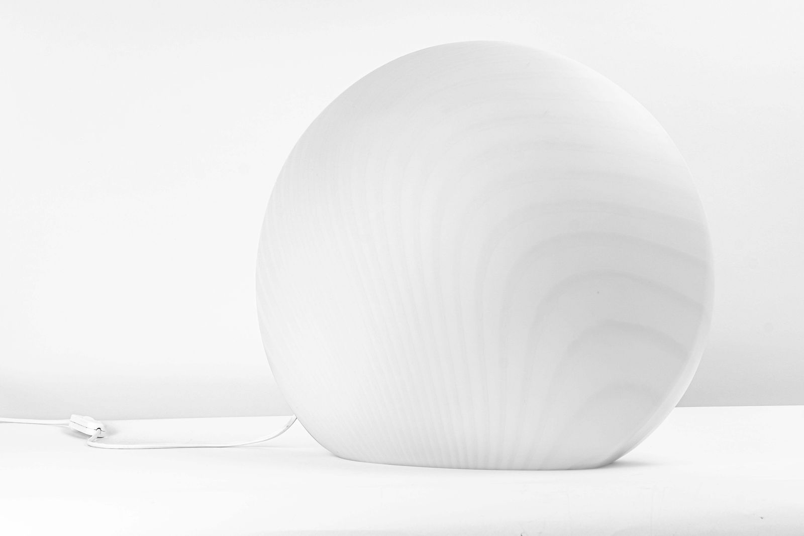 Wonderful Large Glass Table Lamp Zebra Pattern Peill & Putzler, Germany, 1970s photo 1590.0