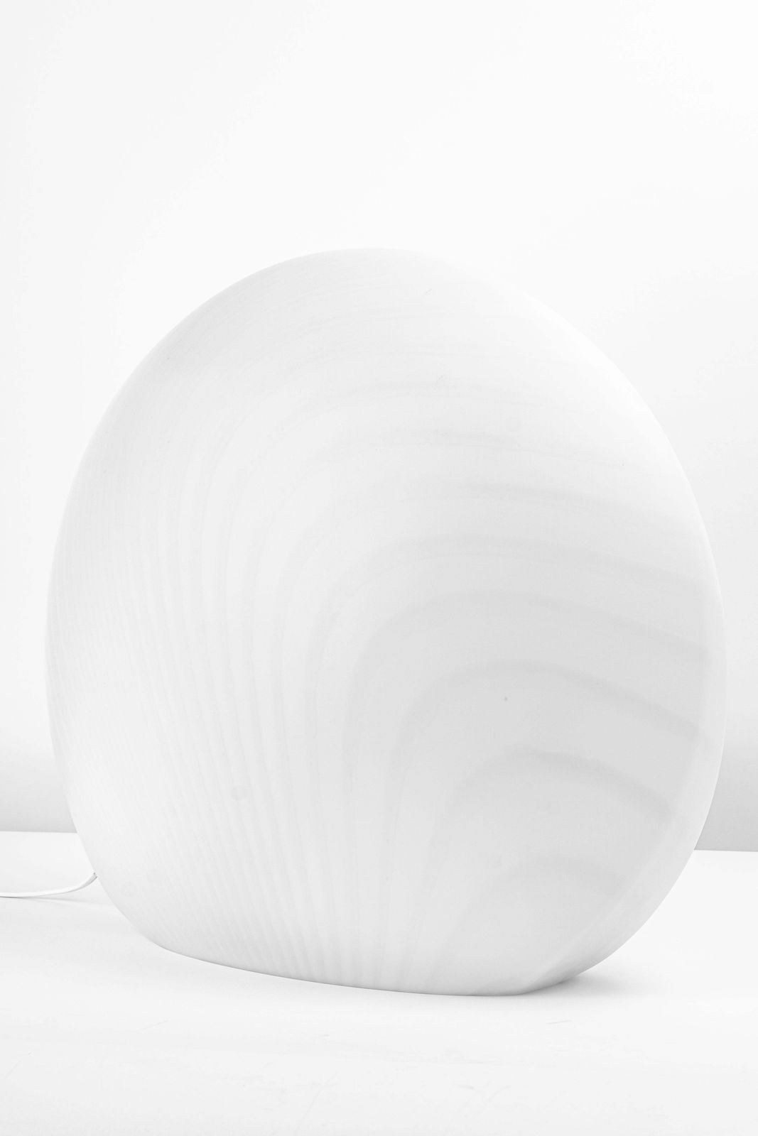 Wonderful Large Glass Table Lamp Zebra Pattern Peill & Putzler, Germany, 1970s photo vinterior