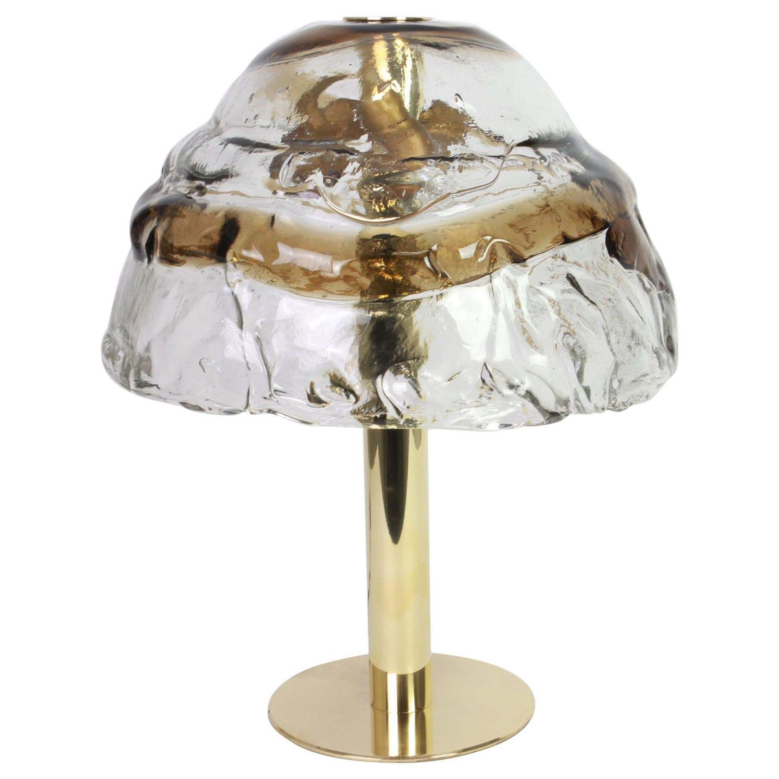 1 Of 2 Large Murano Smoked Glass Table Lamp By Kalmar, Austria, 1970s photo furniture