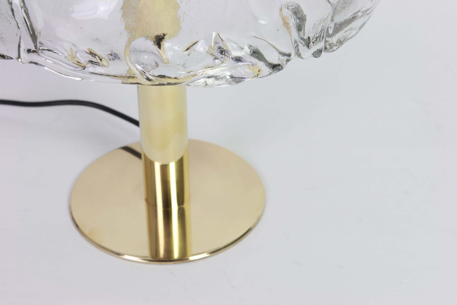 1 Of 2 Large Murano Smoked Glass Table Lamp By Kalmar, Austria, 1970s photo 1590.0