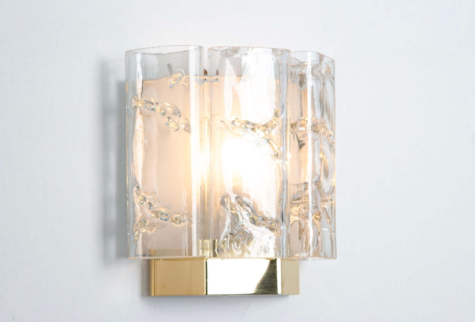 1 Of 4 Brass And Murano Glass Wall Sconces By Doria, Germany, 1960s photo furniture