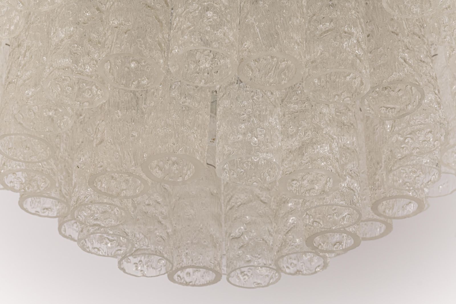 1 Of 2 Doria Ice Glass Tubes Chandelier, Germany, 1960s photo 1504.0