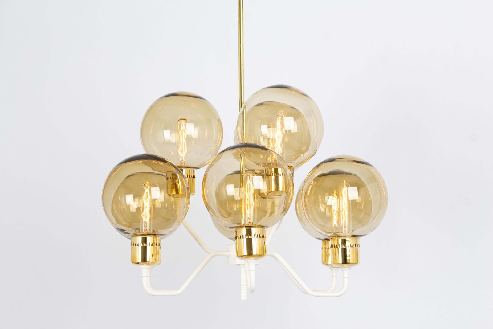 Stunning Large Metal And Smoke Glass Sconce, Hans Agne Jakobsson, Sweden, 1970s photo furniture