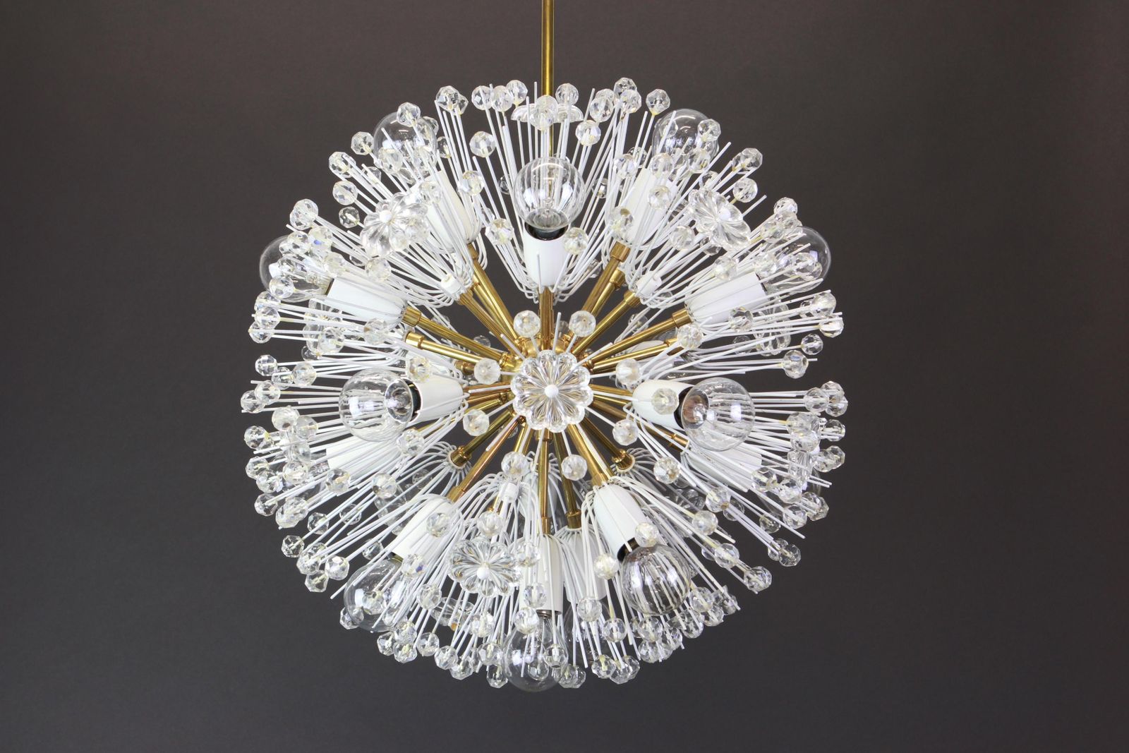 Starburst Brass Chandelier By Emil Stejnar, Austria, 1960s photo Lighting