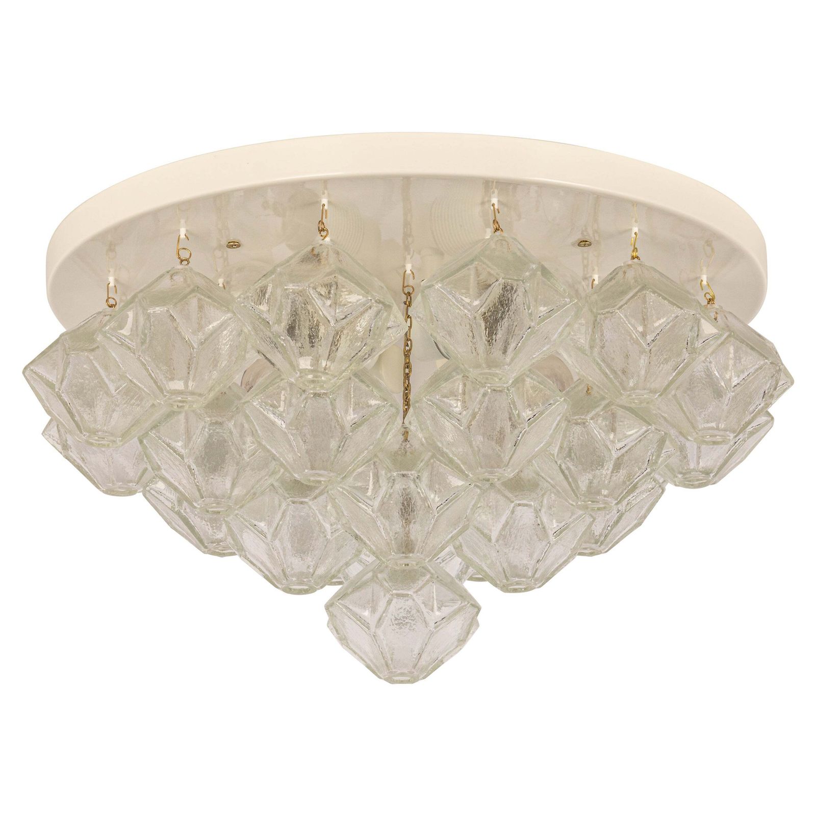 Large Rare Pagoda Glass Chandelier By Kalmar, Austria, 1960s