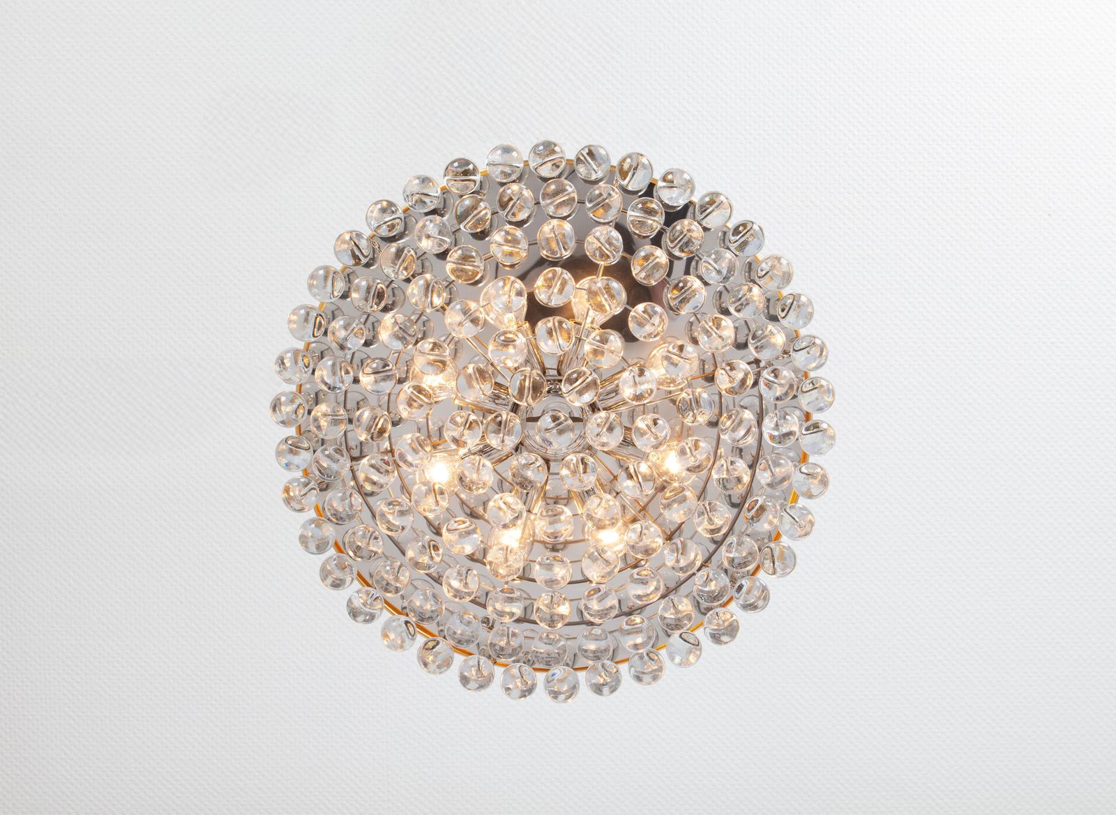1 Of 2 Large Crystal Glass Tear Drop Chandelier By C.Palme, Germany, 1970s photo vinterior