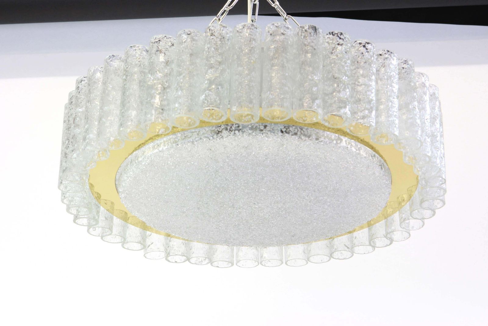 Stunning Murano Glass Tubes Flushmount By Doria, Germany, 1960s photo for sale