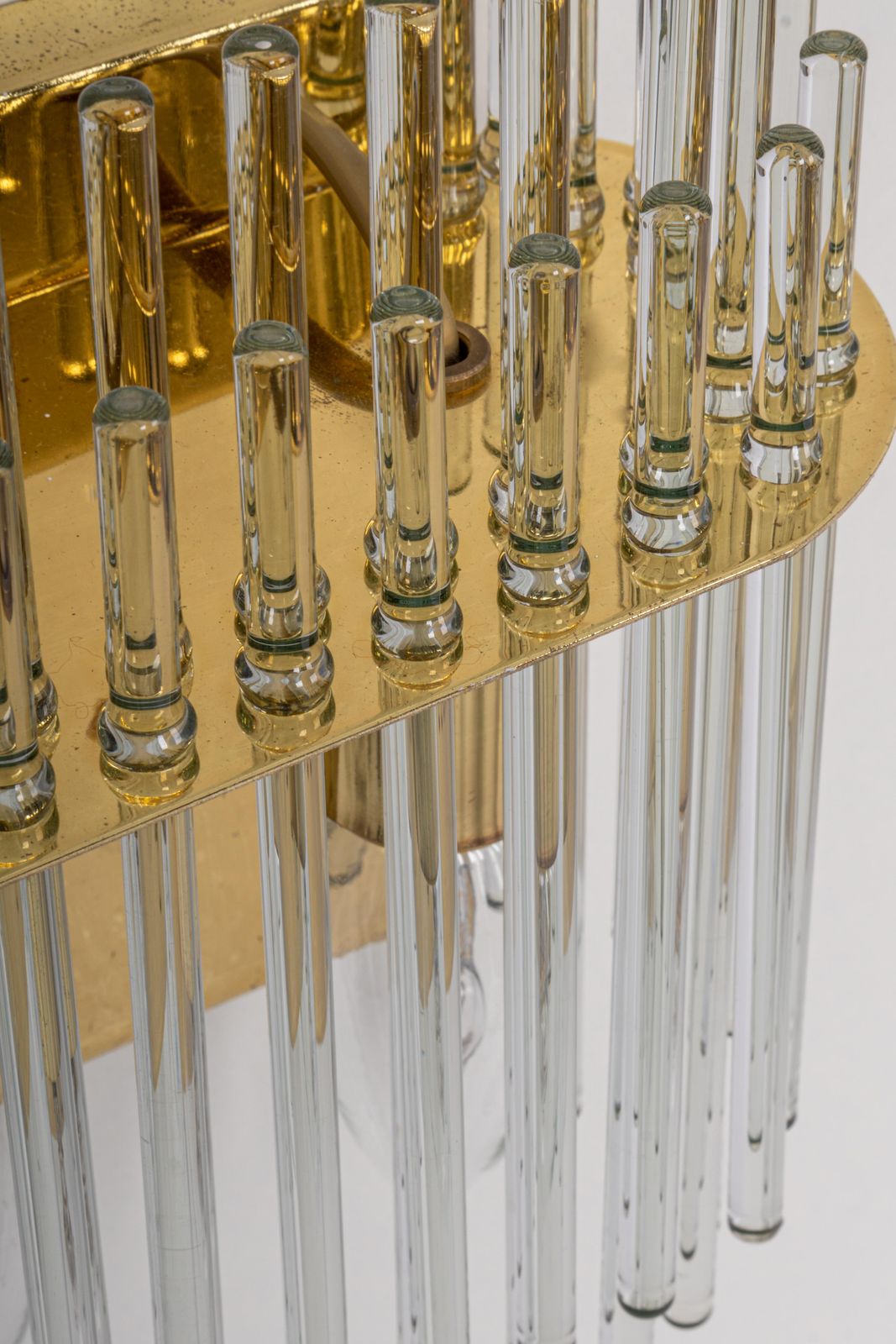 1 Of 2 Pairs Of Wonderful Crystal Rods Sconces Italy, 1970s photo vinterior