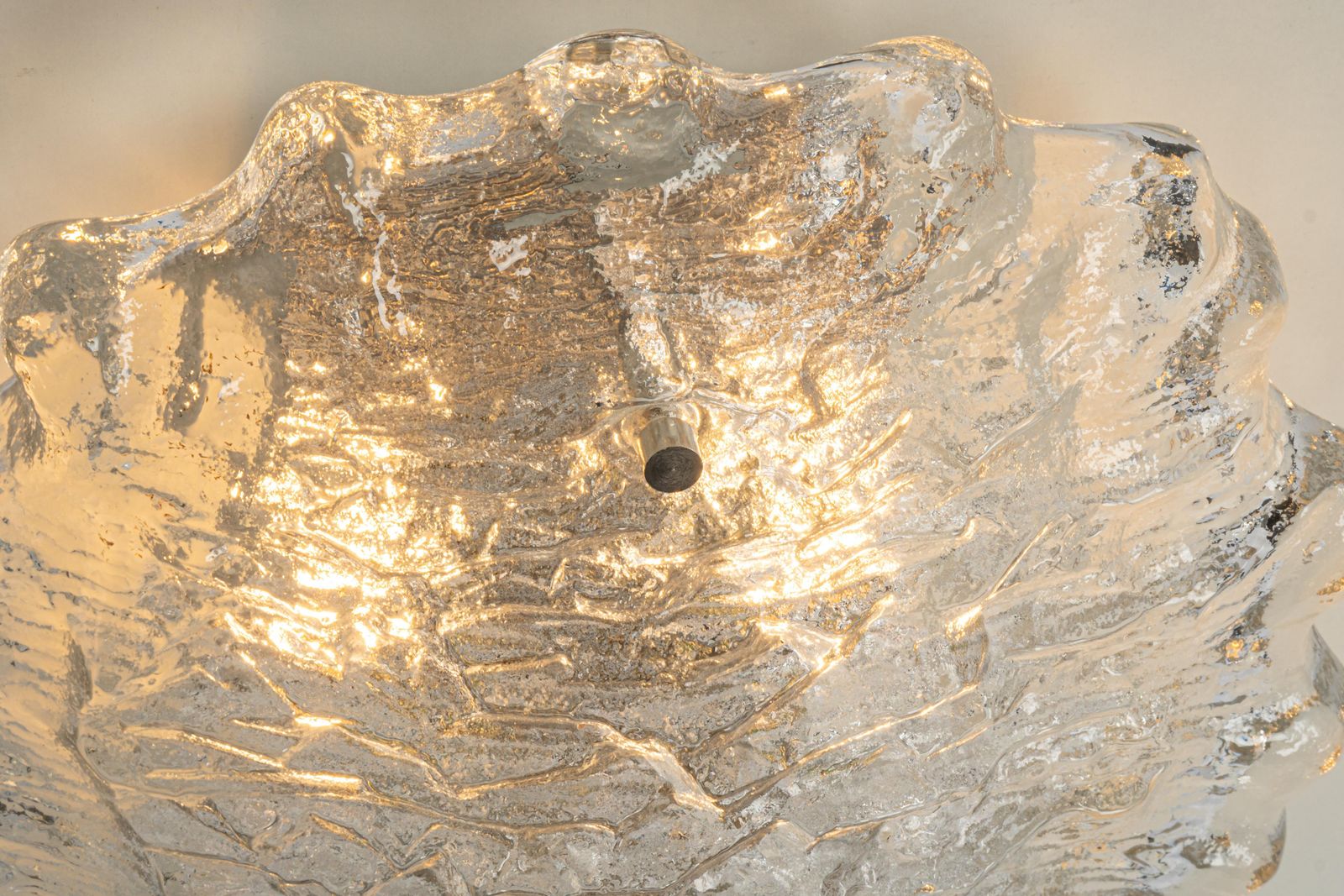 1 Of 2 Exclusive Sputnik Crystal Glass Wall Sconce By Peill & Putzler, Germany photo for sale