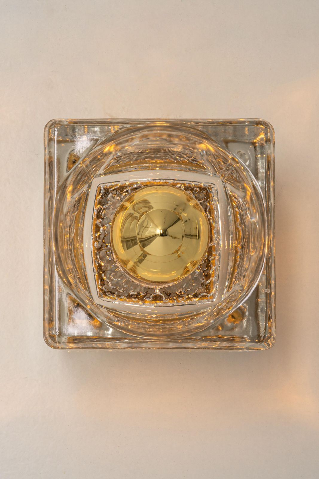 1 Of 10 Petite Crystal Glass Brass Wall Sconces By Peill & Putzler, Germany photo 559.0