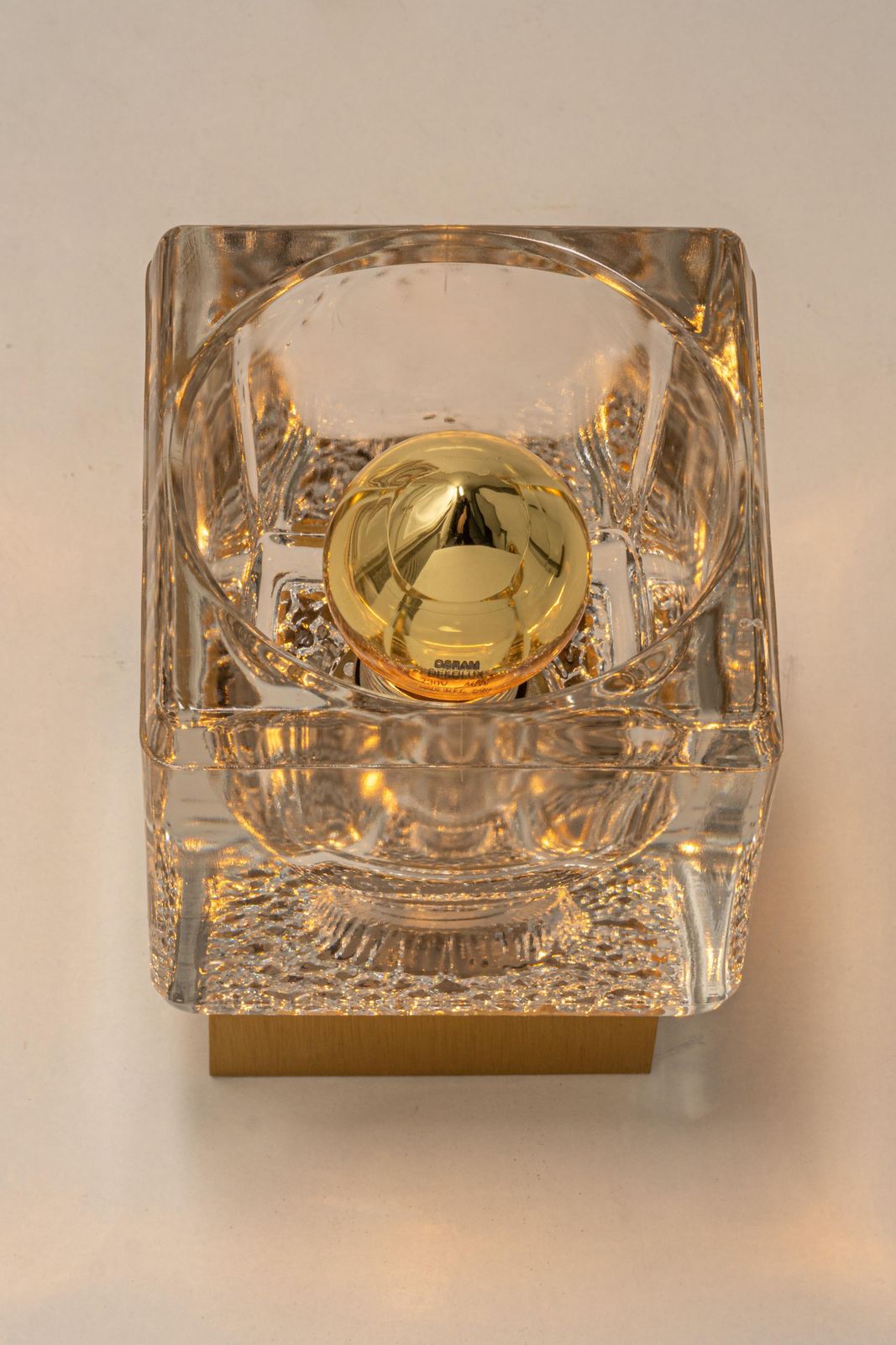 1 Of 10 Petite Crystal Glass Brass Wall Sconces By Peill & Putzler, Germany photo vinterior