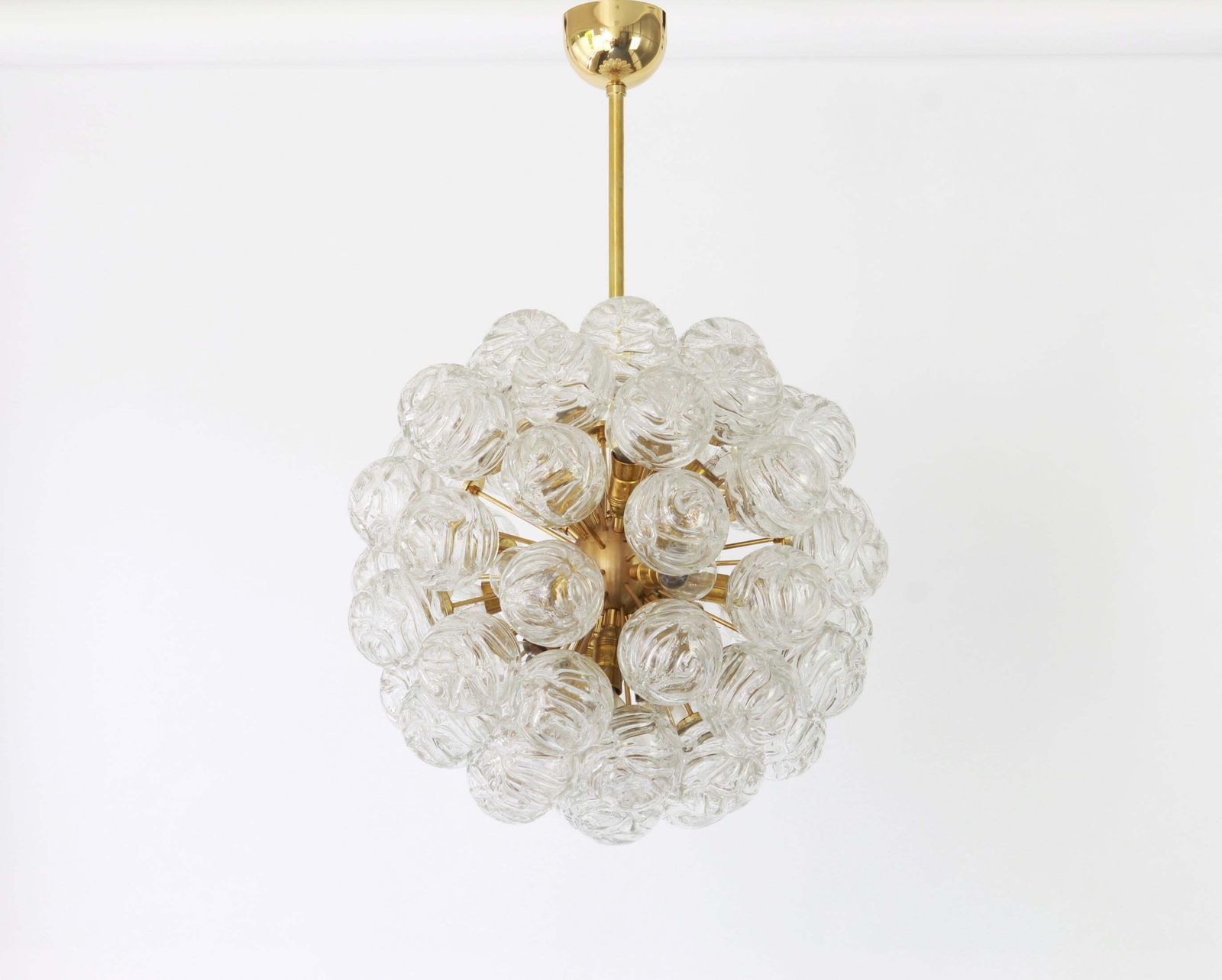 Spectacular Sputnik Chandelier With Snow Glass Balls, Doria, Germany, 1970s photo furniture