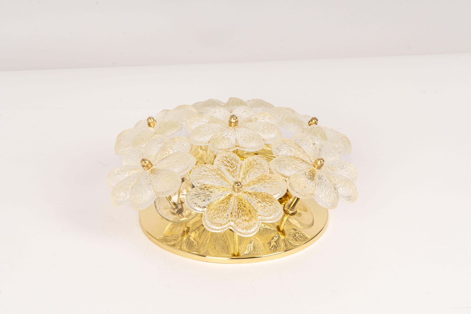 photo for sale 1 Of 5 Stunning Petite Glass Flower Wall Light By Ernst Palme, Germany, 1970s