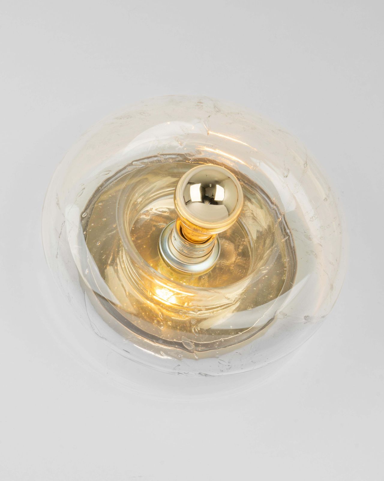 1 Of 6 Special Clear Glass Wall Light Doughnut Shape By Doria, Germany, 1960s photo furniture