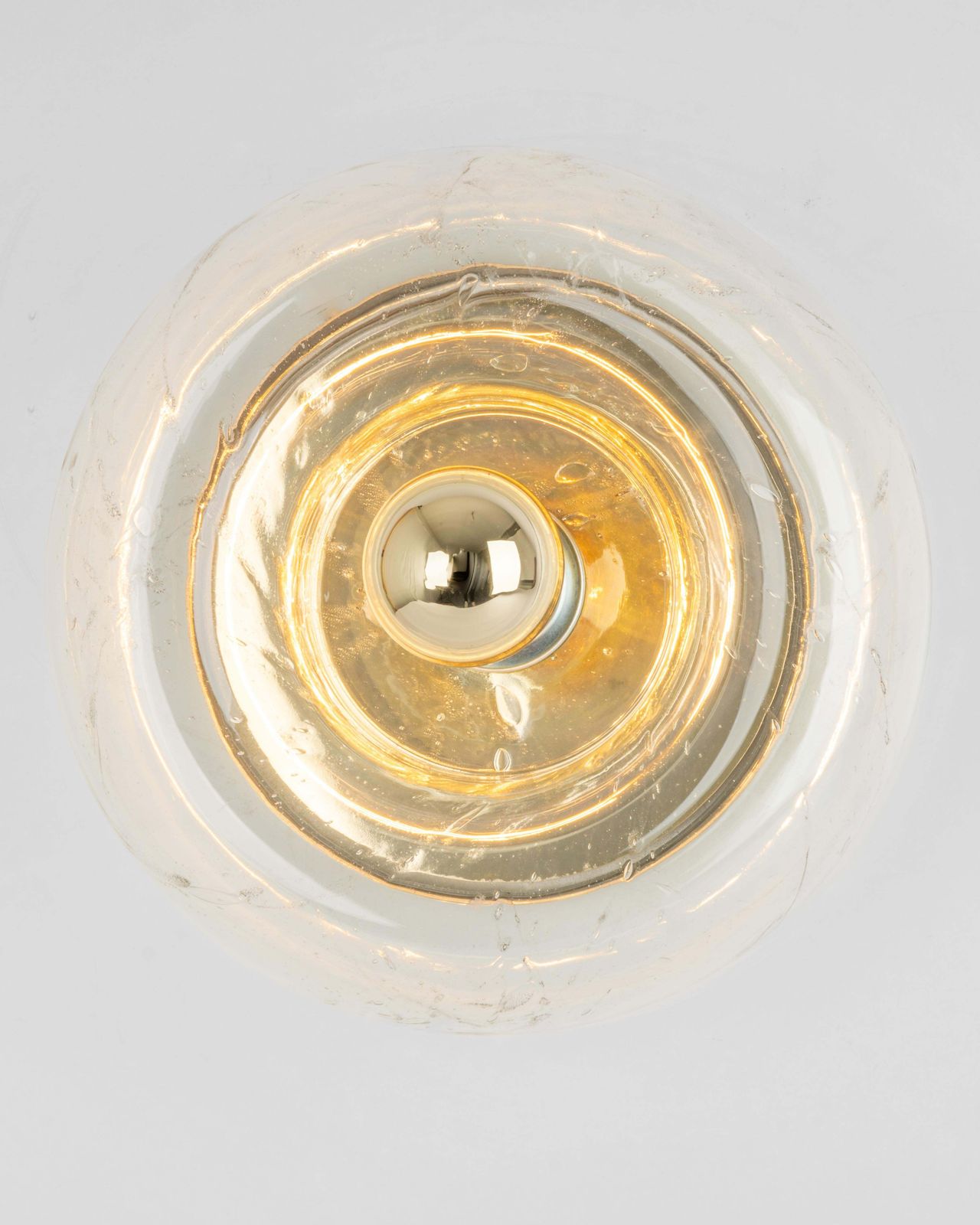 photo for sale 1 Of 6 Special Clear Glass Wall Light Doughnut Shape By Doria, Germany, 1960s