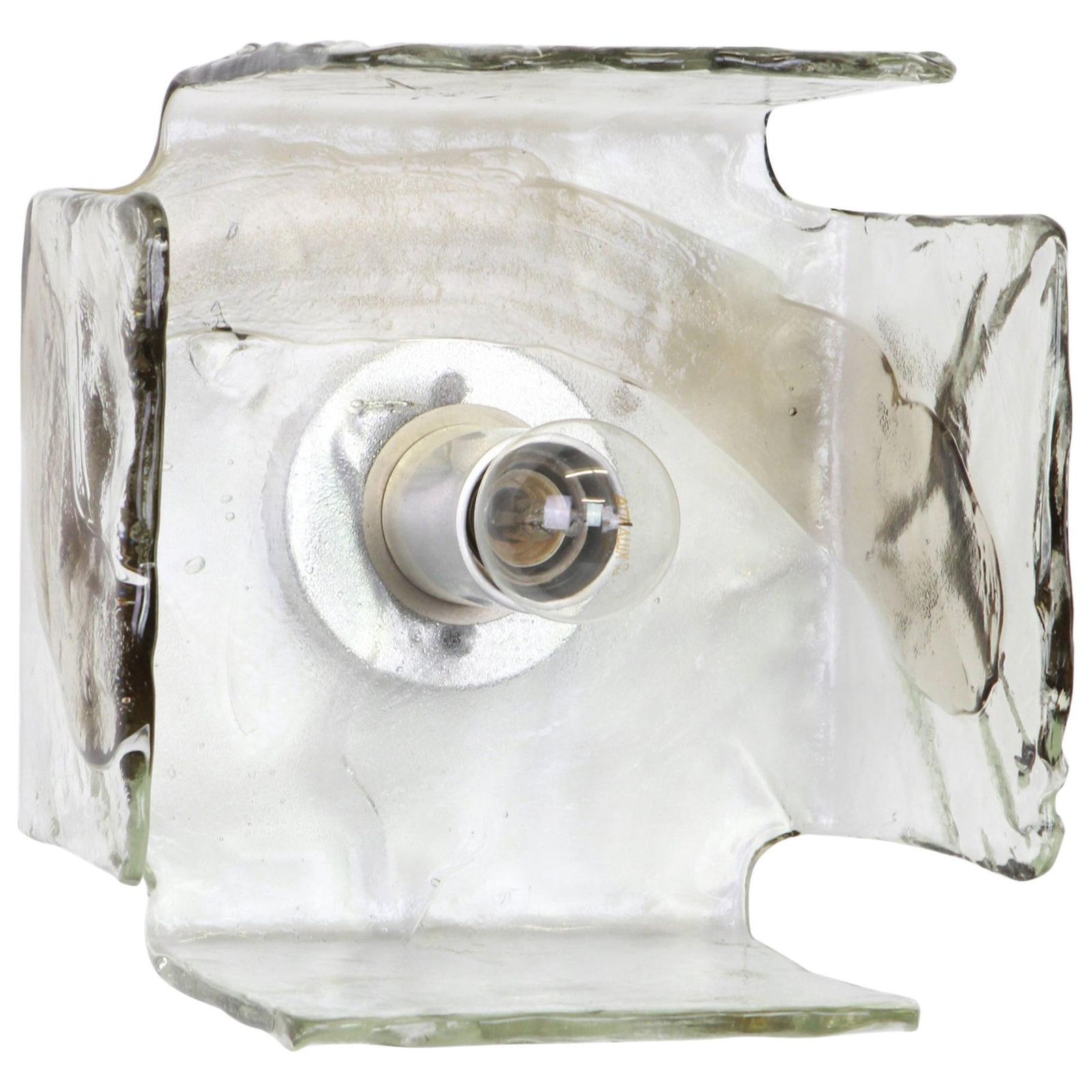 1 Of 4 Large Glass Wall Light Designed By Carlo Nason For Kalmar, 1960s photo furniture