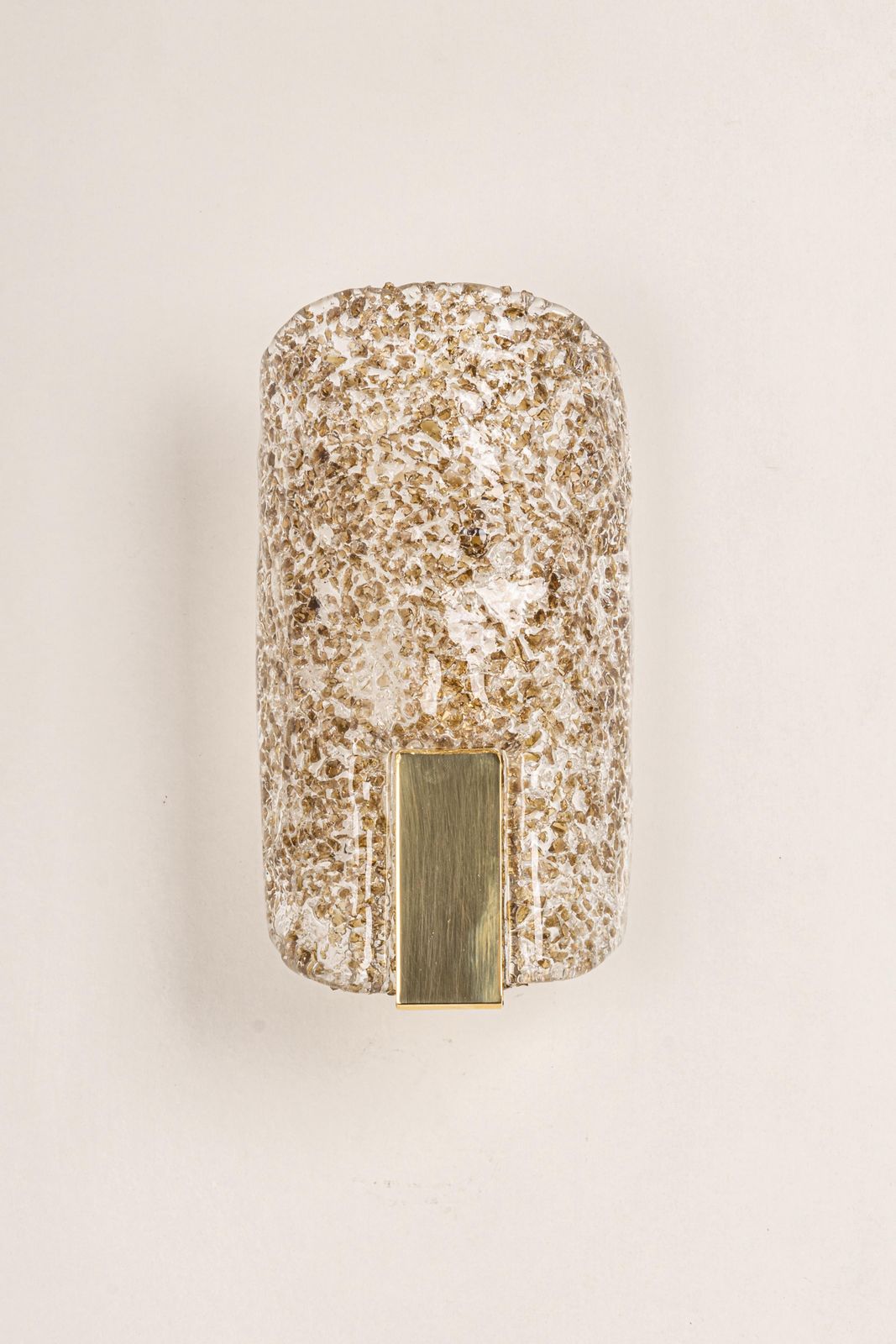 1 Of 3 Murano Ice Glass Vanity Sconces Brass By Hillebrand, Germany, 1970s photo furniture