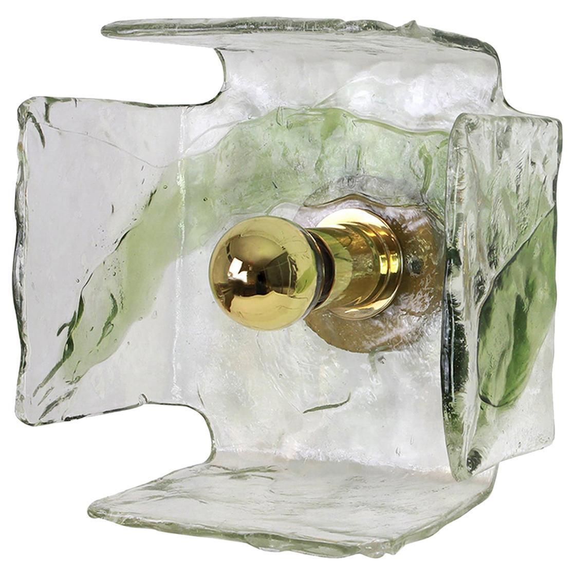 1 Of 6 Large Glass Wall Light Designed By Carlo Nason For Kalmar, 1960s photo furniture