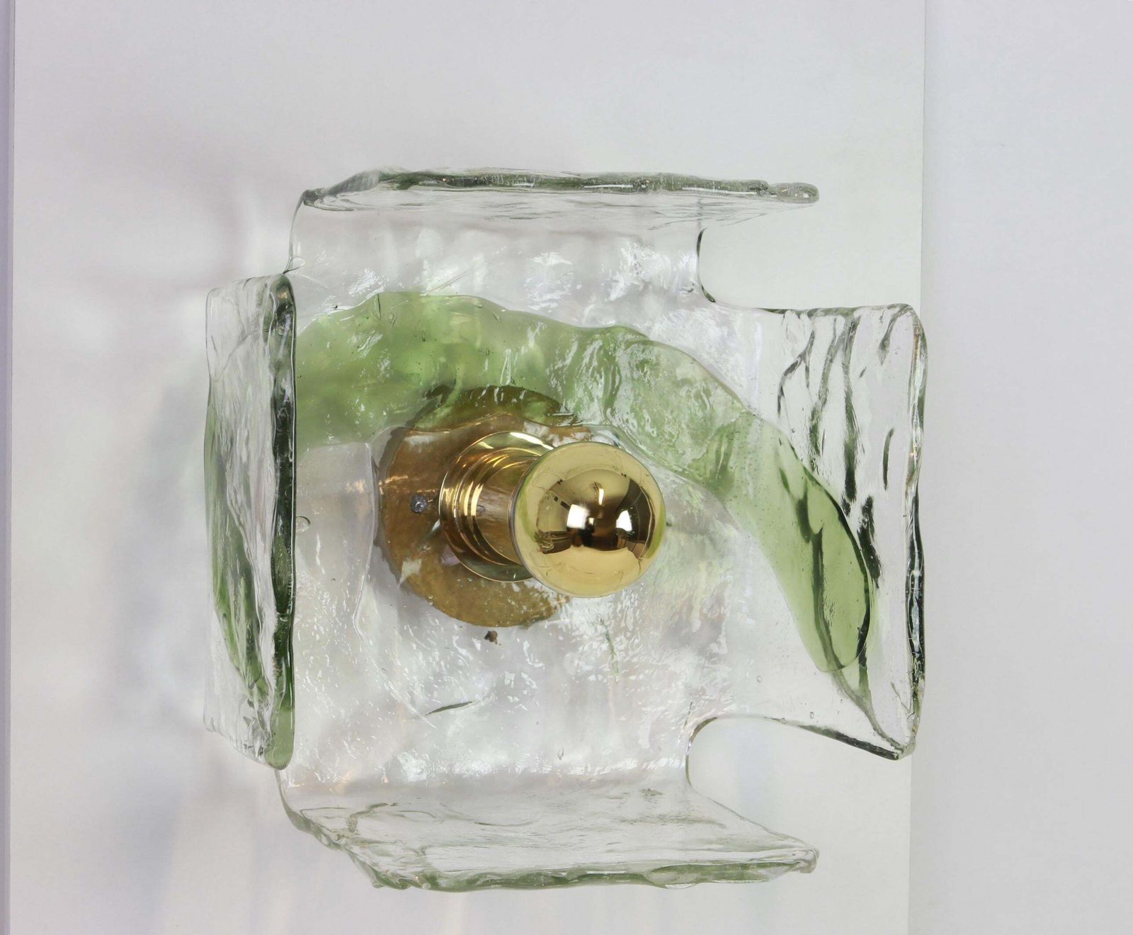 1 Of 6 Large Glass Wall Light Designed By Carlo Nason For Kalmar, 1960s photo buy